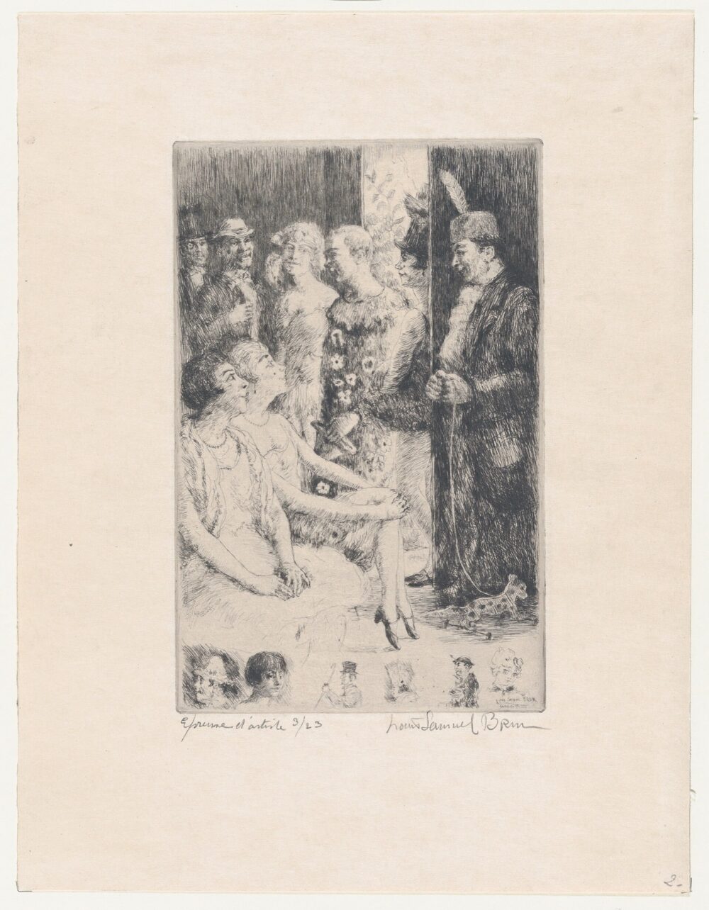 Costume party scene illustrating the use of generic party accessories