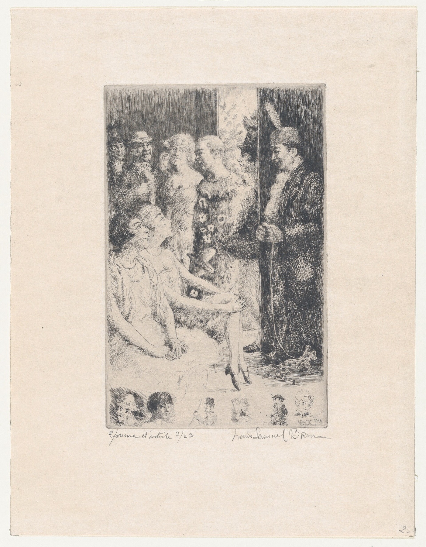 Costume party scene illustrating the use of generic party accessories