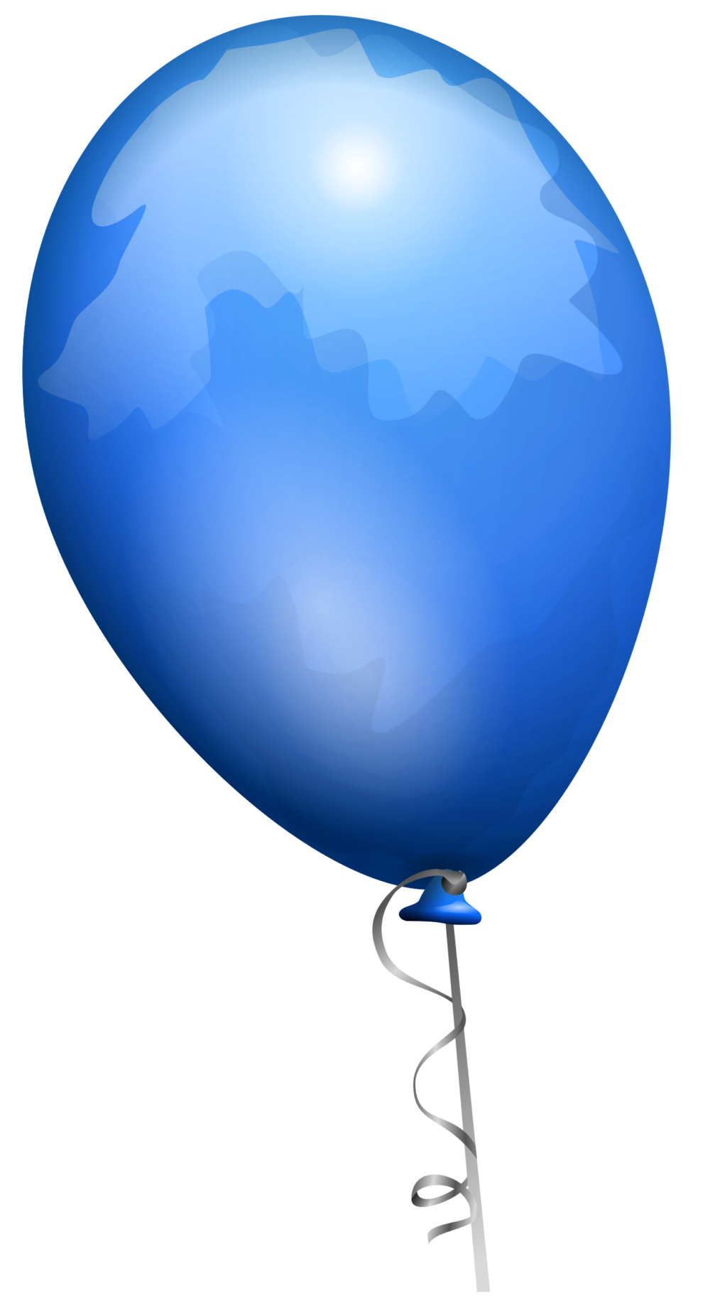 Simple blue balloon illustration used to represent blue balloon decor sourcing