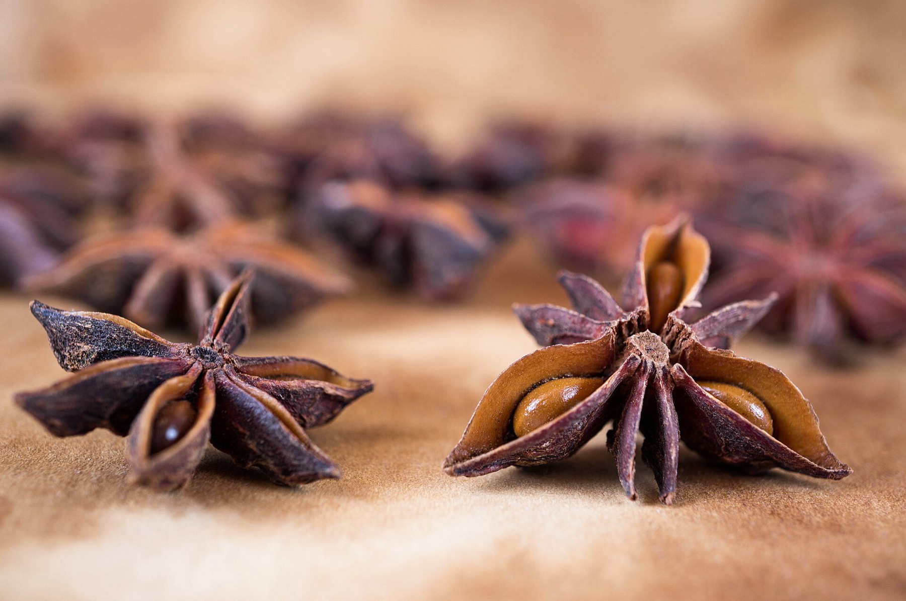 Star anise pods used whole