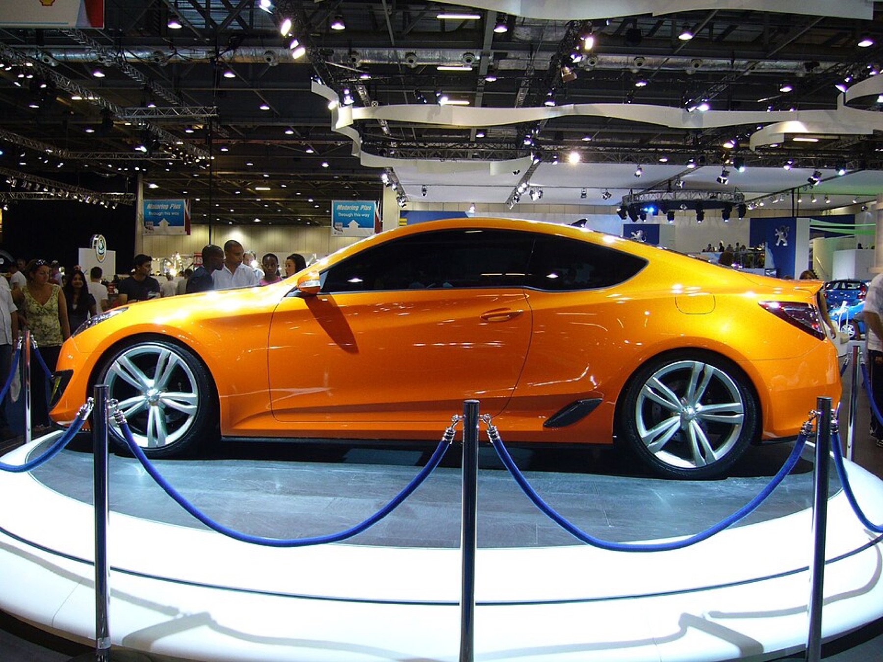 Hyundai Genesis Coupe concept car highlighting different front-light styling