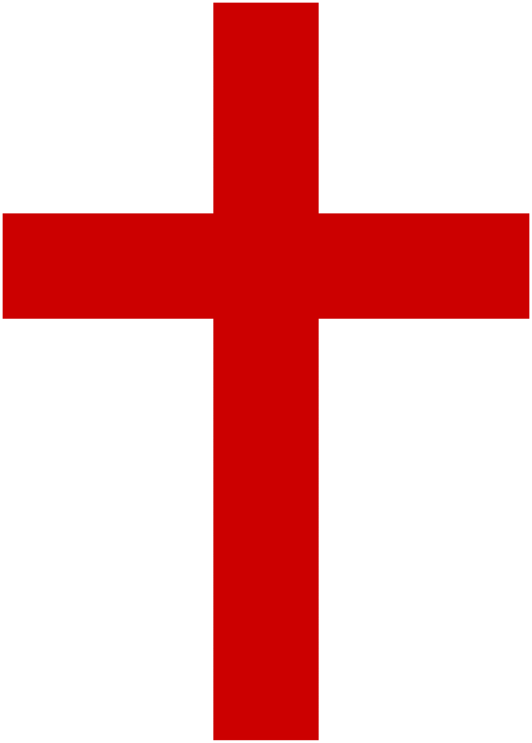 Simple red Christian cross graphic
