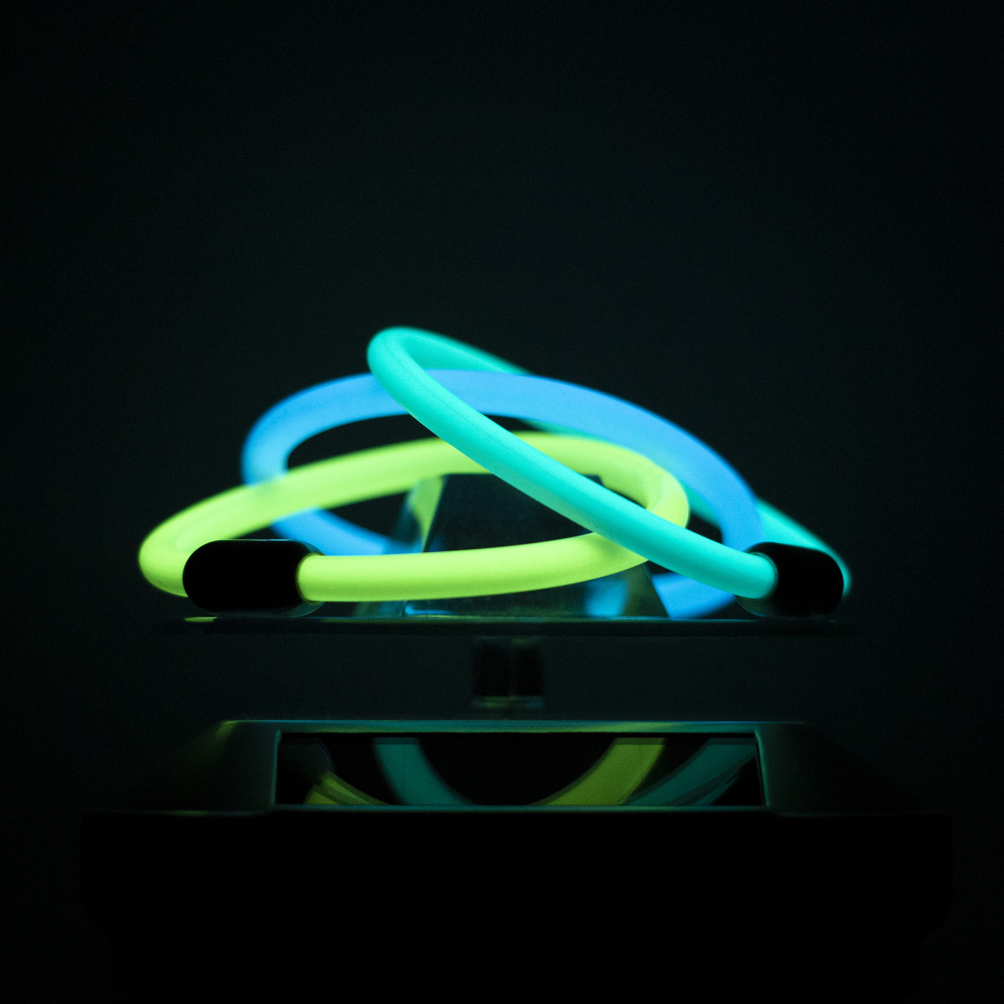 Reusable glowing bracelet designed as a glow-stick alternative