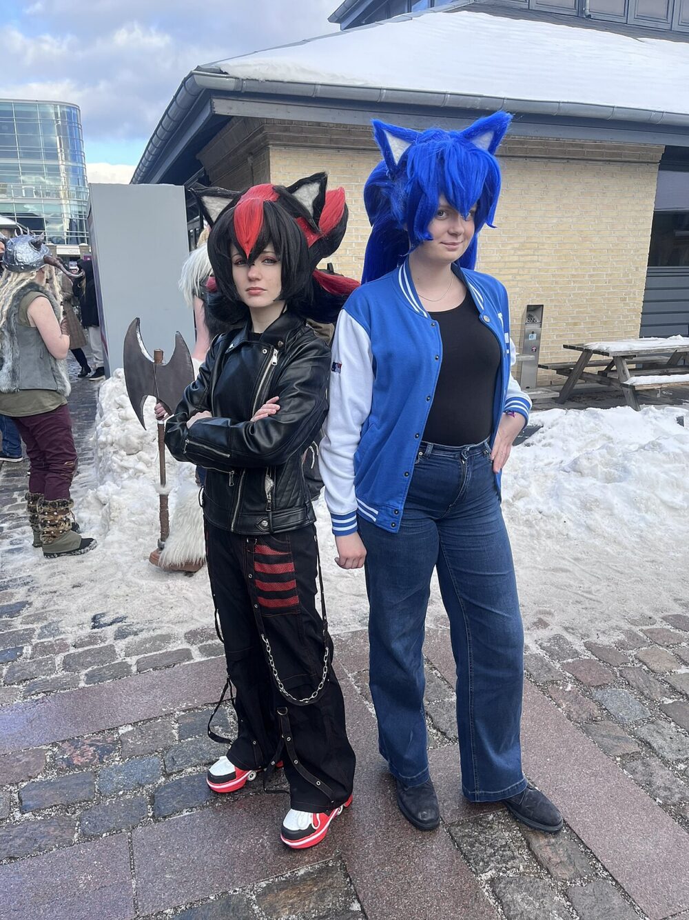 Sonic and Shadow the Hedgehog cosplayers at JPopCon 2026